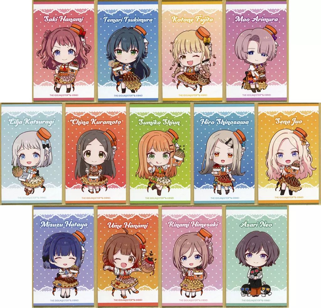 紙製品 全13種セット 学園アイドルマスター×ばくだん焼本舗 第2弾 トレーディング色紙カード