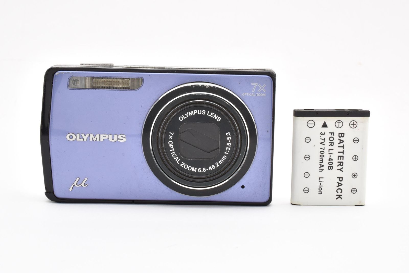 OLYMPUS　デジカメ　u-7000　コンデジ メモリーカード付　動作品　和 動作品・ジャンク品】OLYMPUS μ-7000 ブルー デジカメ 液晶に