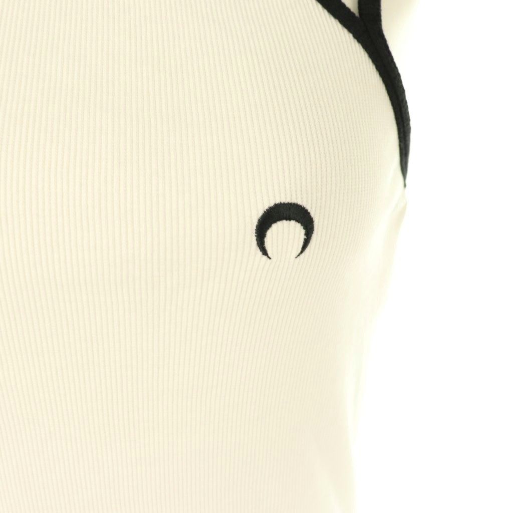 マリーンセル　ORGANIC COTTON TENNIS COURT TOP SSENSE Exclusive Black Tennis Court Tank Top by Marine Serre