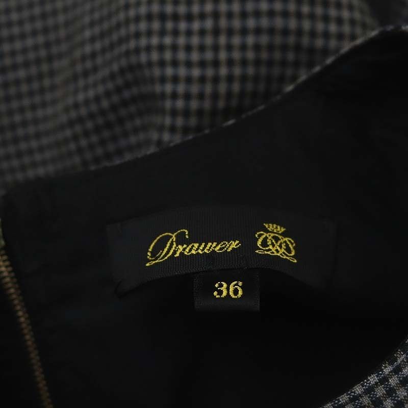ドゥロワー Drawer M.SUMMER2 チェックノースリーブワンピース ロング