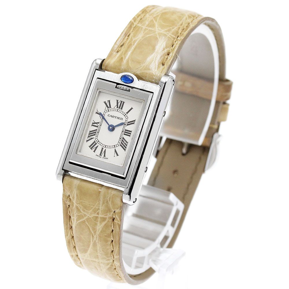 カルティエ CARTIER W1011158 タンクバスキュラントSM クォーツ レディース良品_873261