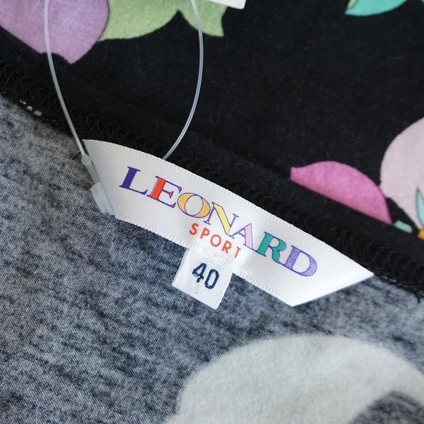 snc レオナールスポーツ LEONARD SPORT カットソー 40 黒 マルチ