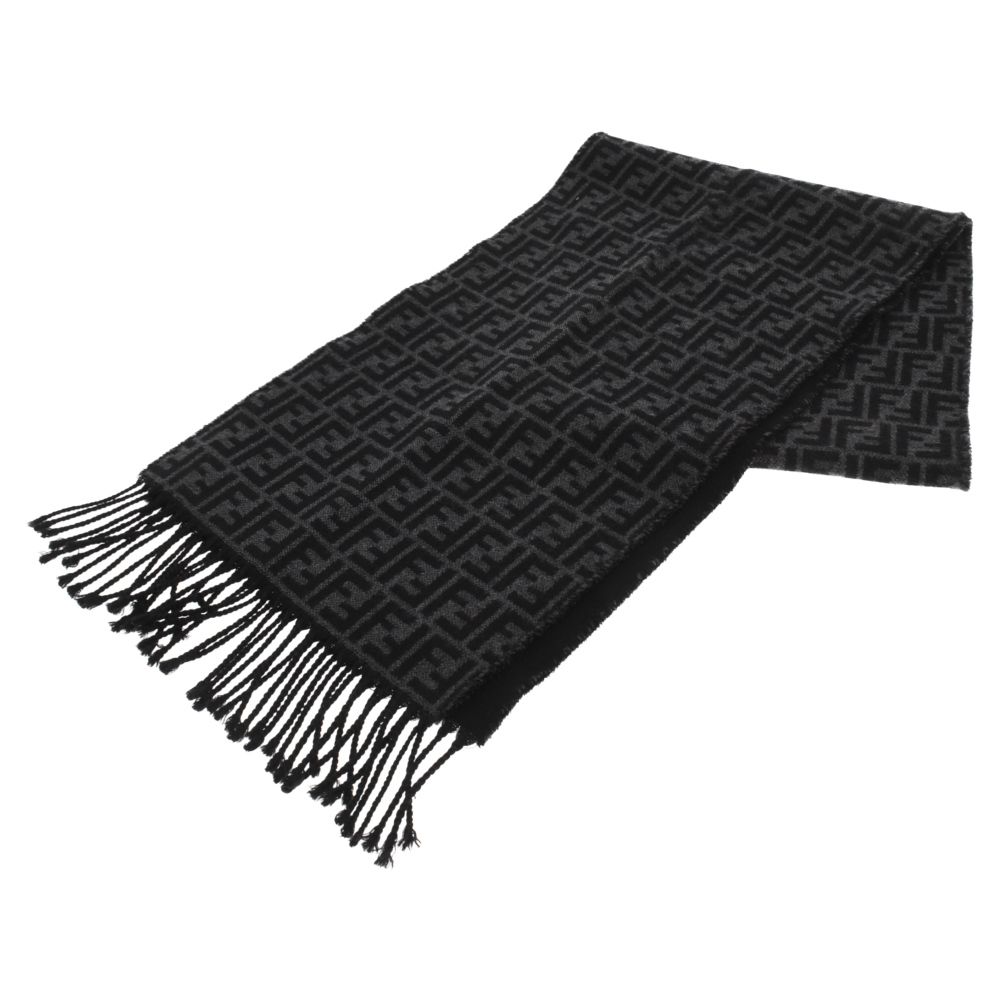 FENDI (フェンディ) FF Logo Zucca Wool Stole FX5366 A4Z4