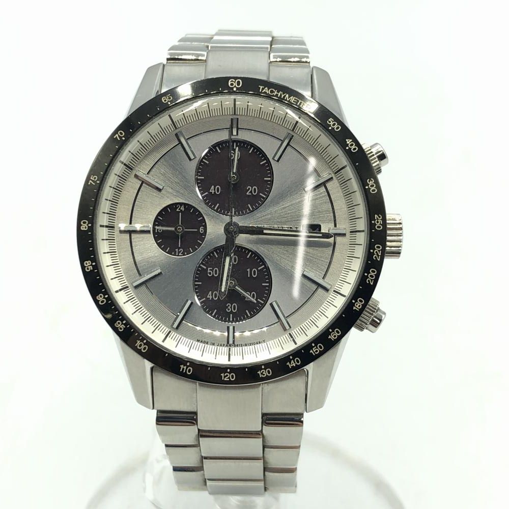 【中古】CITIZEN ECO-DRIVE クロノグラフ クォーツ B612-S083451 シルバー シチズン エコドライブ [17]