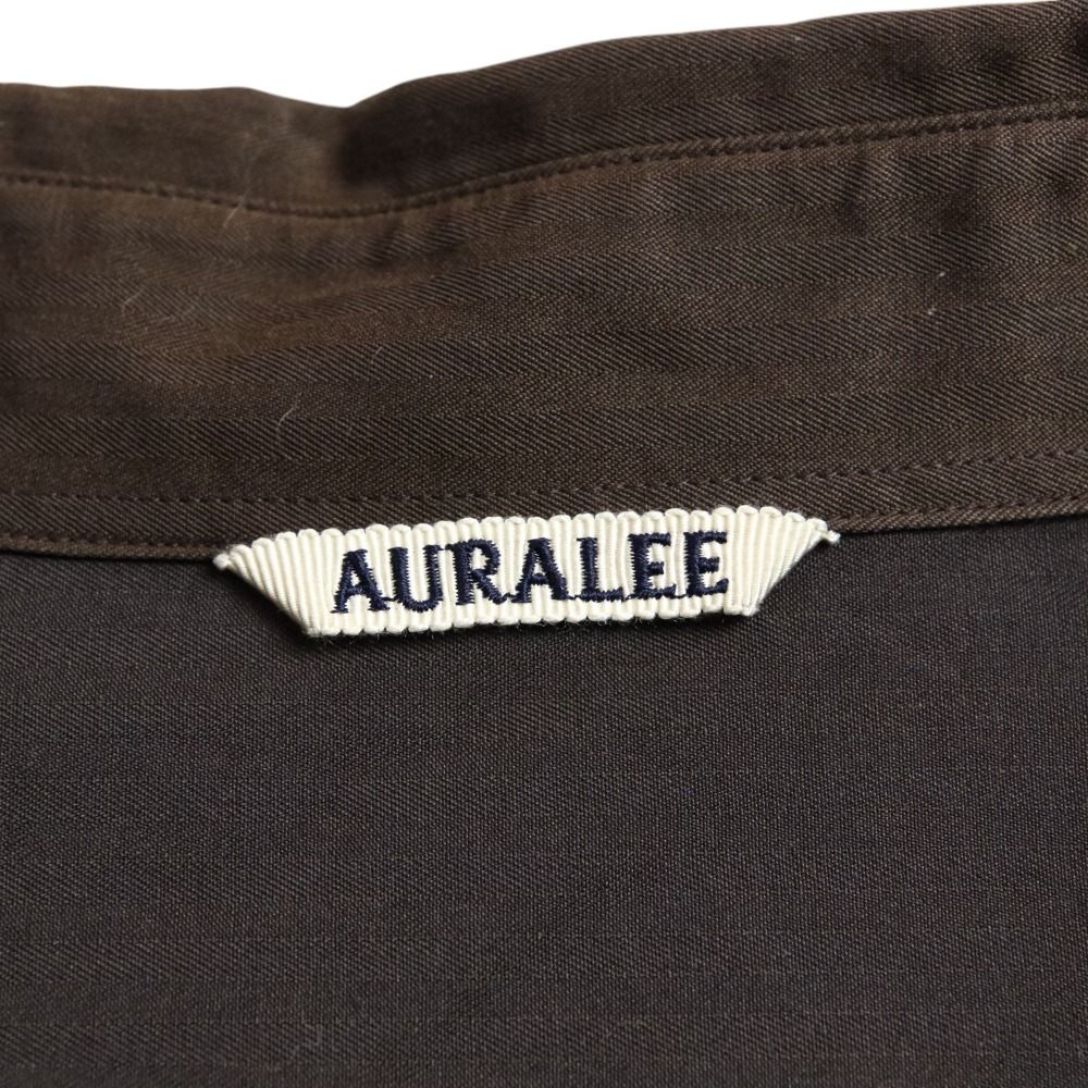 良品 22SS AURALEE オーラリー WASHED FINX HERRINGBONE HALF SLEEVED