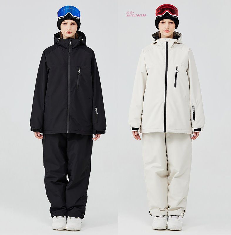 スキーウェア 上下セット メンズ レディース スノーボードウェア フード付き ジャケット パンツ 雪遊び スキー スポーツウェア スノーウェア 防寒 kni5a766380
