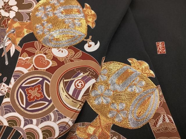 平和屋着物●豪華黒留袖