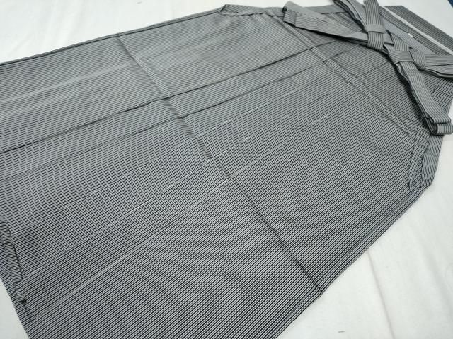 平和屋着物●男性 馬乗り袴 間道 正絹 CAAW7903yc