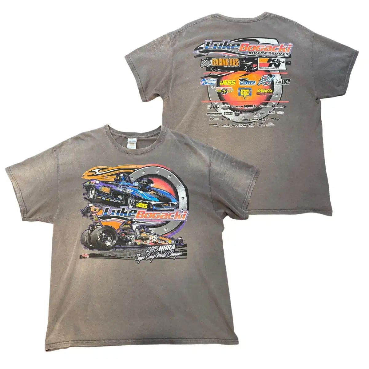 NHRA ルーク ボガキ 2013 勝者 記念 半袖 Tシャツ XL