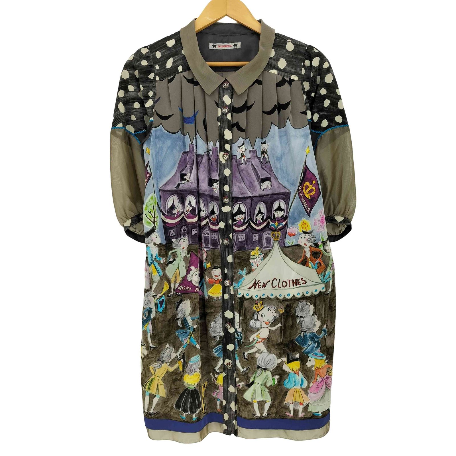 アルベロベロの裸の王様プリントのチュニック アルベロベロの裸の王様プリントのチュニック