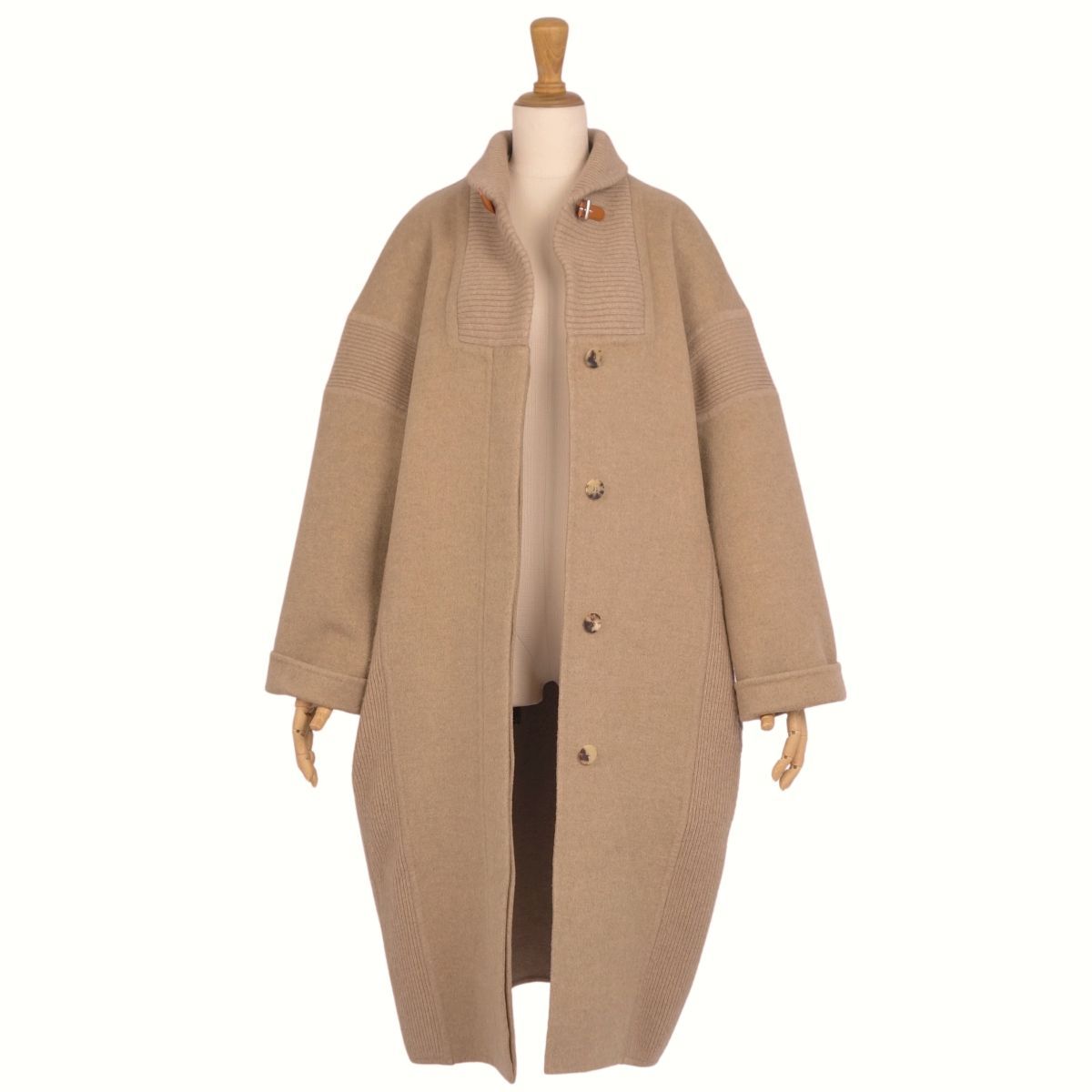 極美品 エルメス HERMES コート ロングコート カシミヤ100％ ダブルフ 