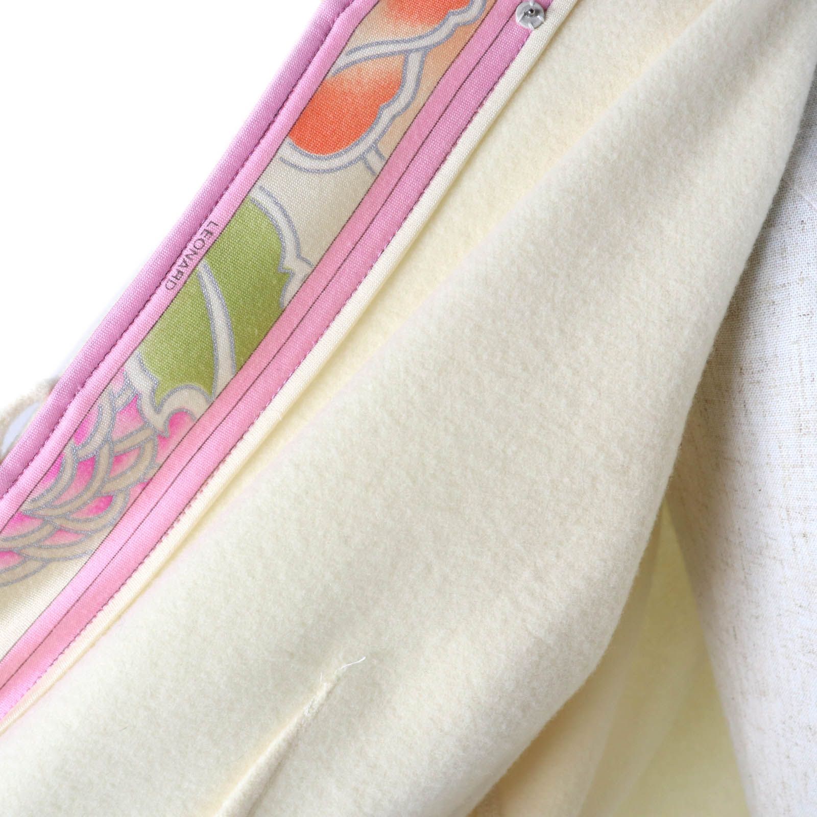 極美品☆LEONARD FASHION レオナール ファッション ロゴボタン付  