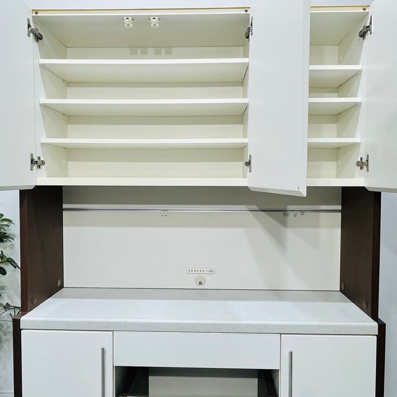 ♦️カリモク b0218 キッチンボード 食器棚 ホワイト