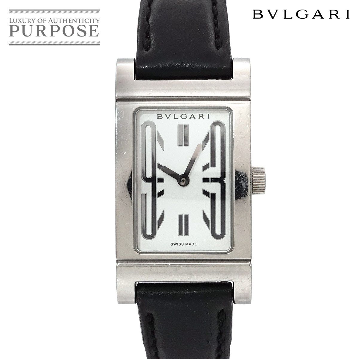 ブルガリ BVLGARI レッタンゴロ RT39S レディース 腕時計 ホワイト  