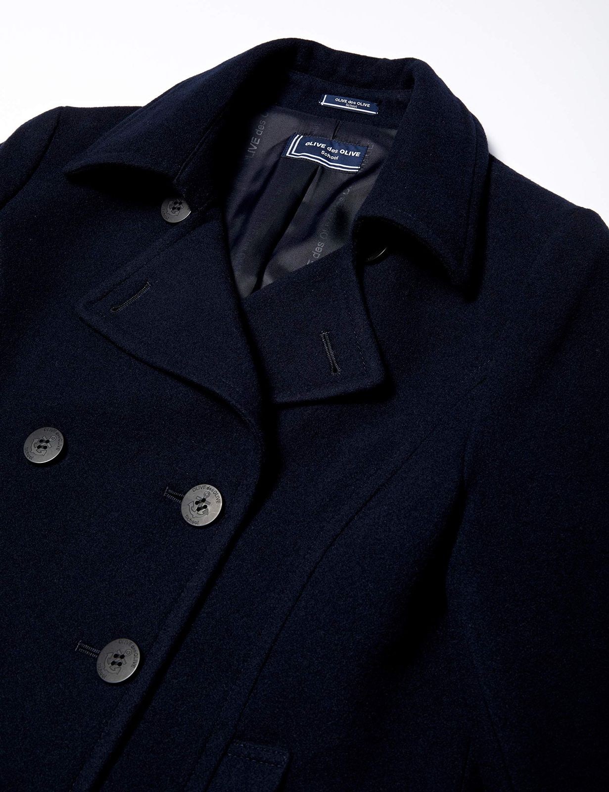品質保証、送料無料! オリーブデオリーブスクール シンプルピーコート 1J90006-88-M 【大放出セール開催中！】