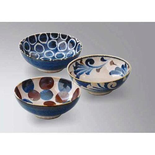 5営業日で発送 メーカー取寄 Brush Blue 筆青 めん丼3客揃 ギフト 美濃焼 食器 陶器 aw0854546088017647 入数 5