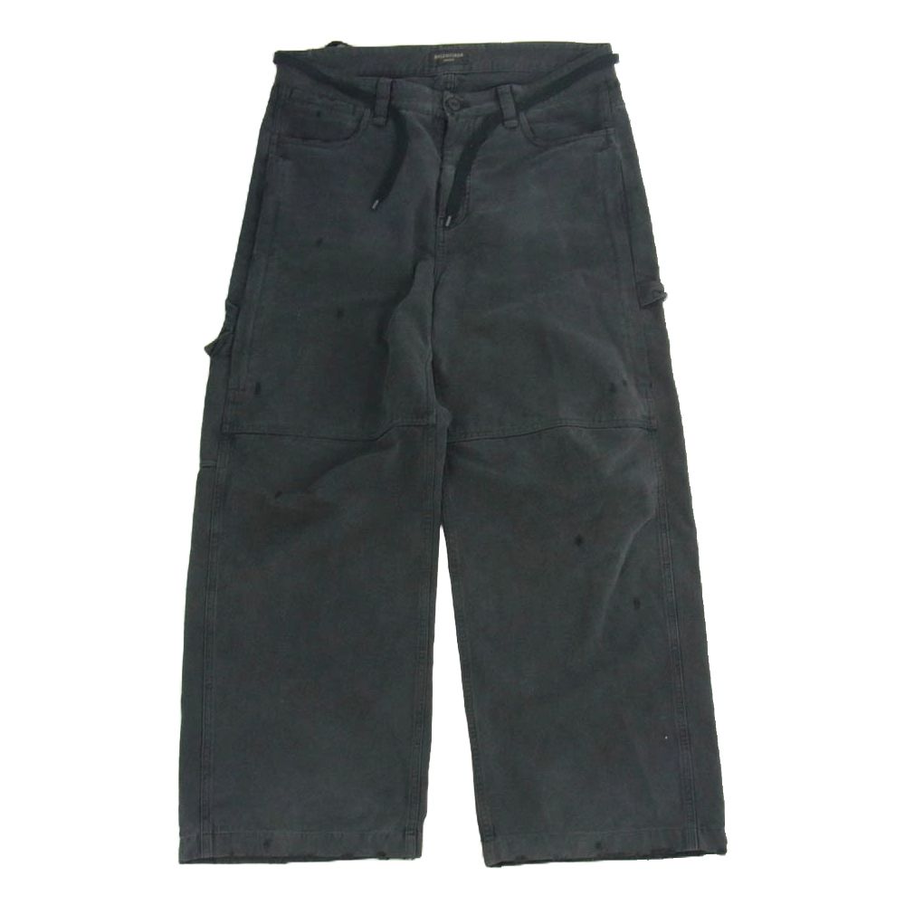 BALENCIAGA バレンシアガ 24AW 746491 TLP06 マルチポケット スケーター ロング パンツ ダークグレー系 S