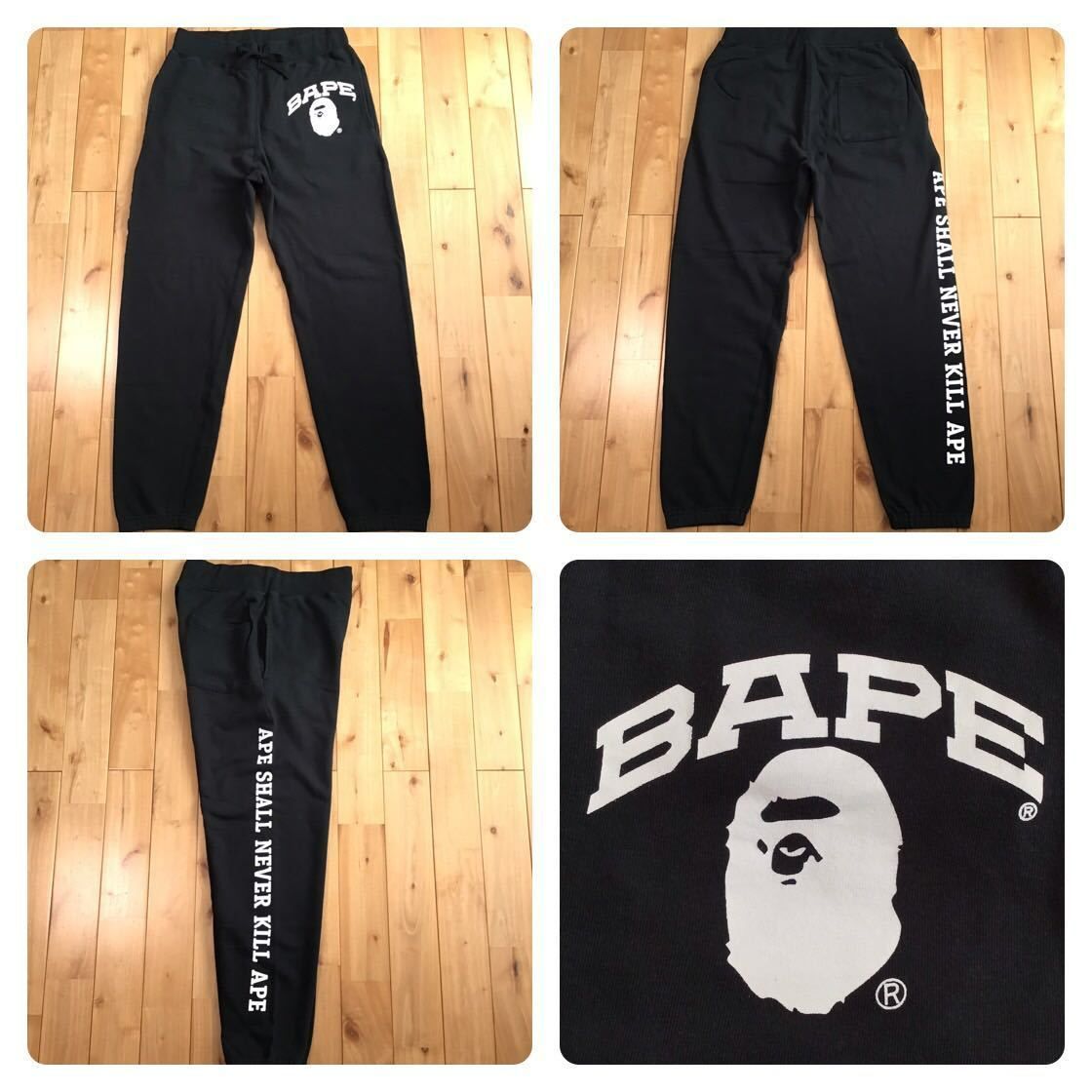 A BATHING APE◇スウェットパンツ/L/コットン/BLK-