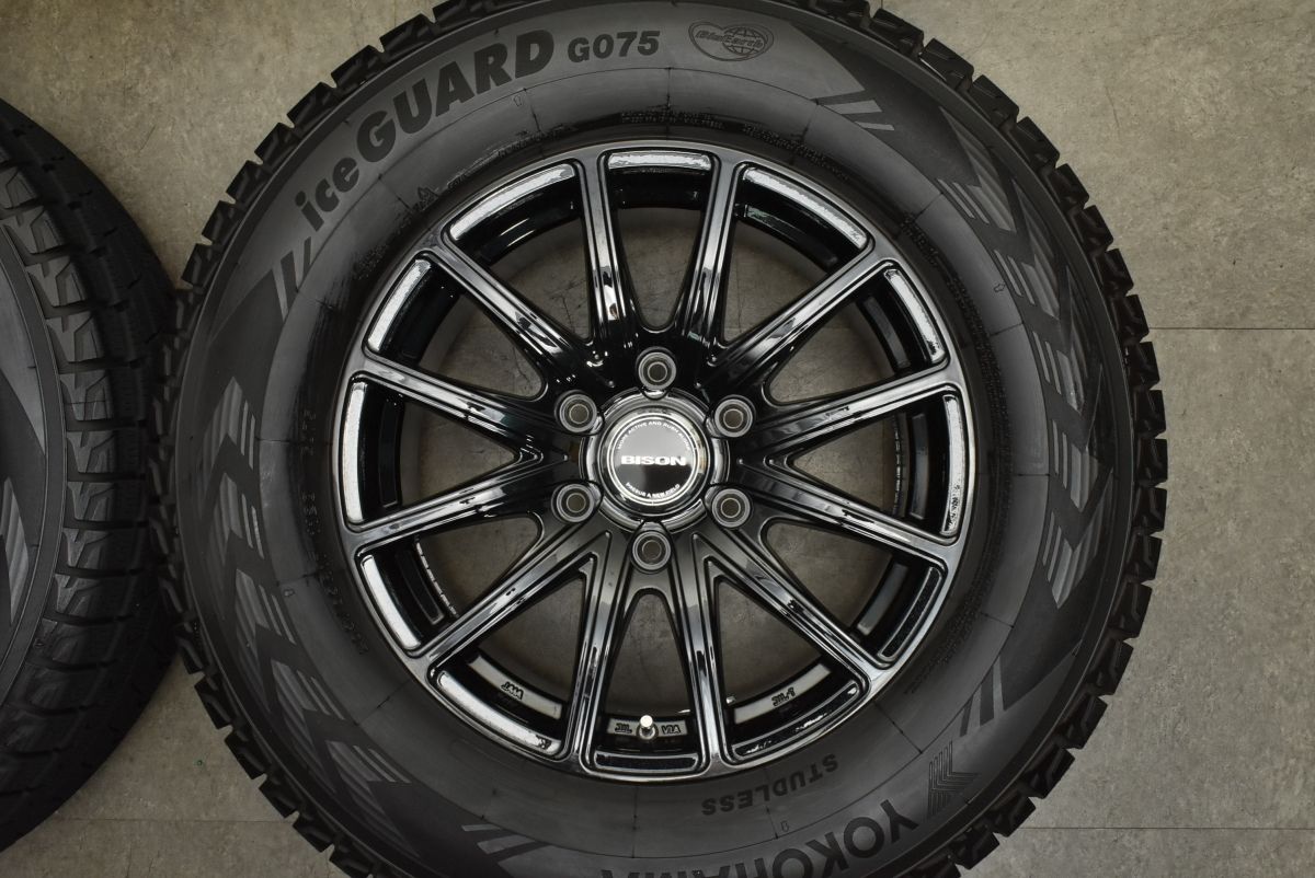 バリ溝 バイソン BN-01 17in 7.5J 28 PCD139.7 ヨコハマ アイスガード G075 265|65R17 プラド ハイラックス サーフ スタッドレス FFCRYSTALESIA_COM