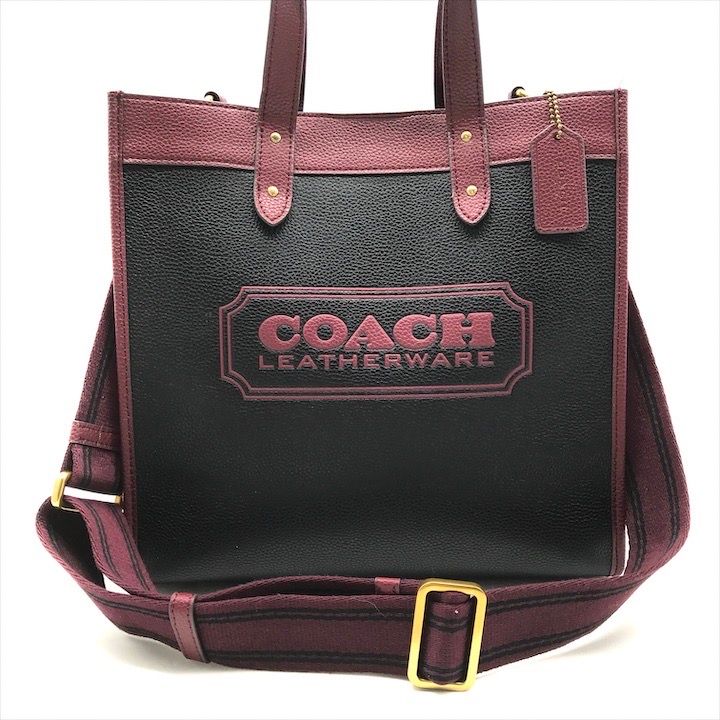 美品 COACH コーチ フィールド 2WAY ハンド ショルダー バッグ レザー ...