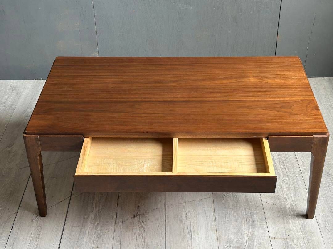 ベルメゾンデイズ　ローテーブル　ウォールナット　引き出し付き　シンプル　GZ ベルメゾンデイズ ローテーブル ウォールナット 引き出し付き