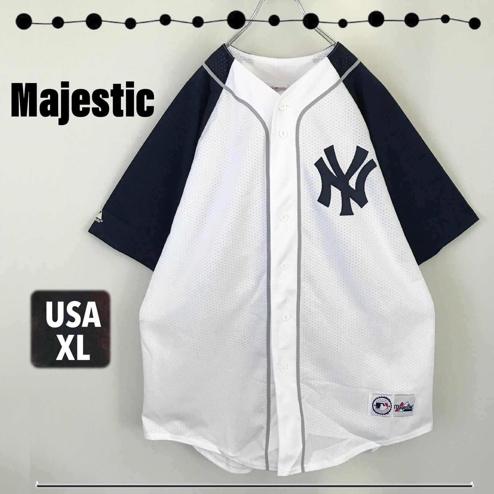 美品　majestic ヤンキース メッシュ ユニフォーム USA製 美品 majestic ヤンキース メッシュ ユニフォーム USA製