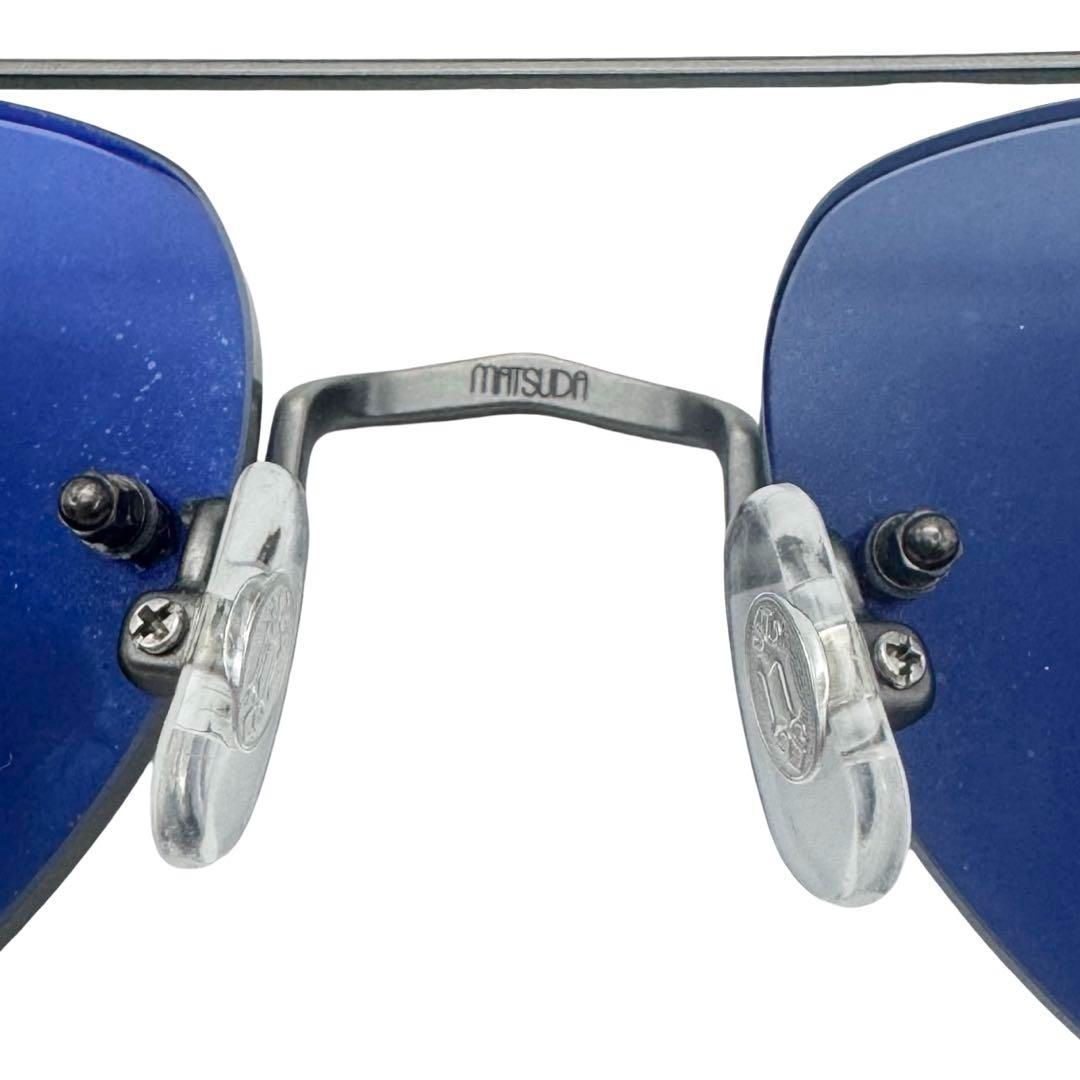 MATSUDA マツダ 松田光弘 M3038 チタン製 サングラス ミラーブルー  