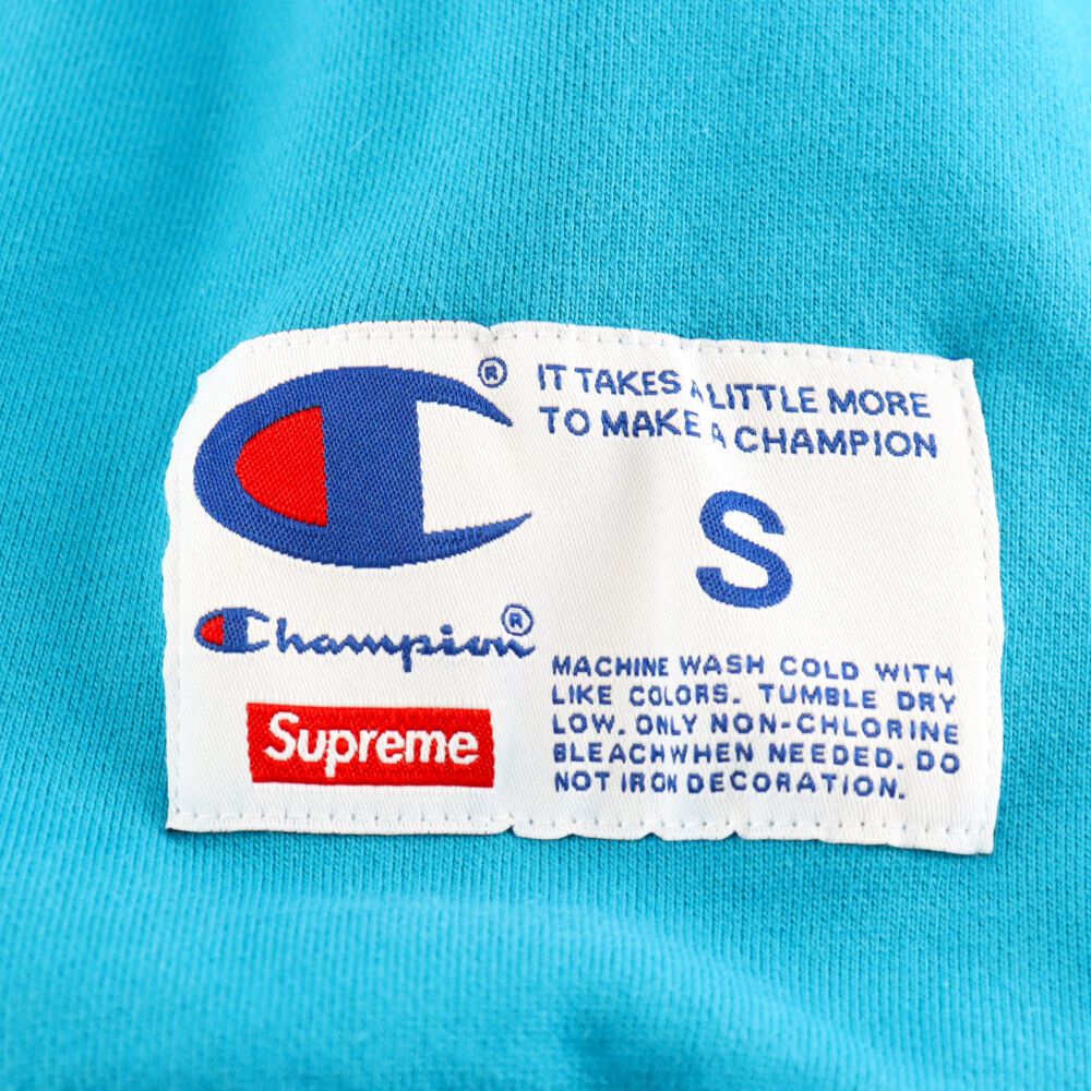 SUPREME シュプリーム 19SS×CHAMPION CHROME CREWNECK チャンピオン クローム クルーネックスウェットトレーナー ブルー SUPREME (シュプリーム) 19SS×CHAMPION CHROME CREWNECK チャンピオン