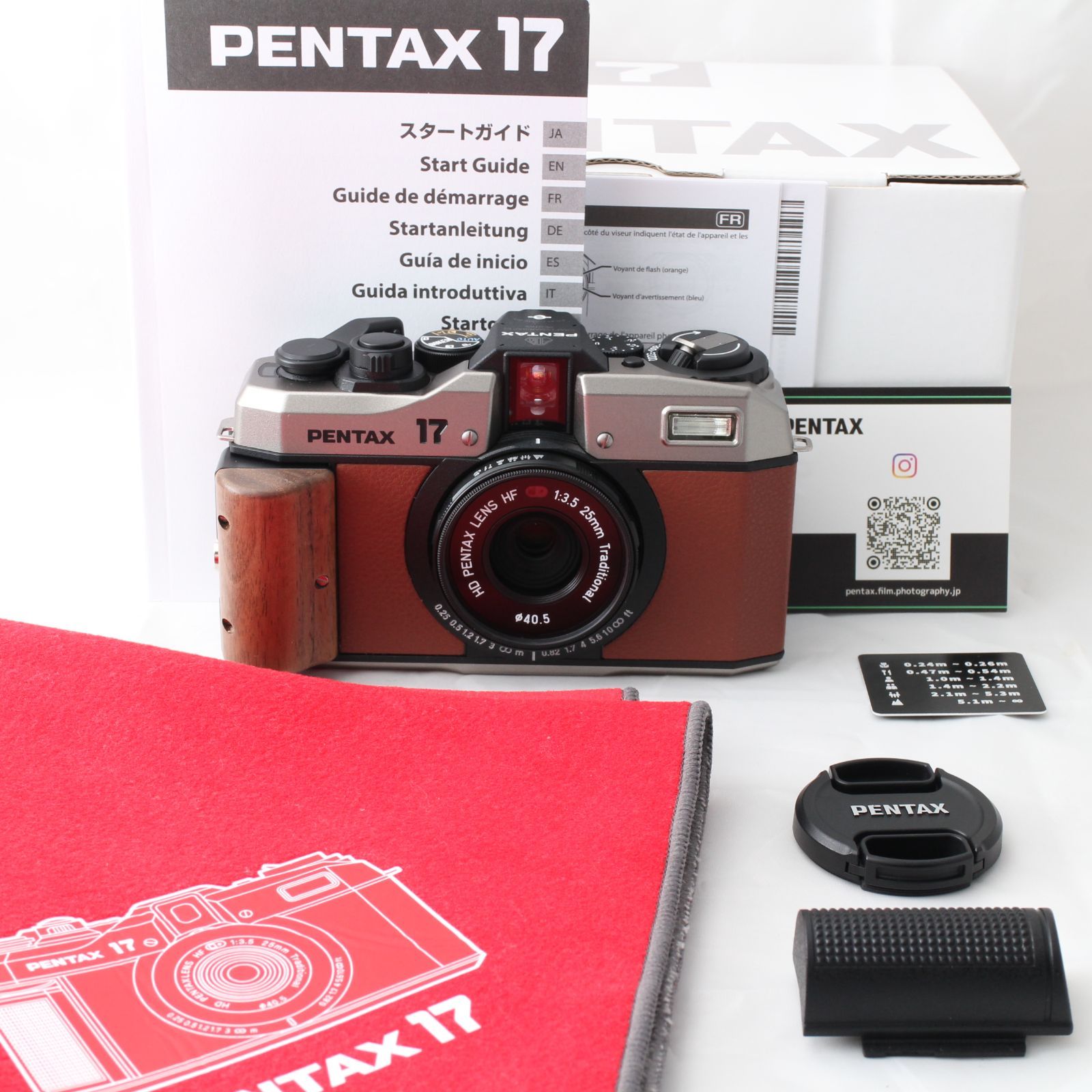 ☆美品・レザー張替・ウッドグリップ付☆ ペンタックス PENTAX