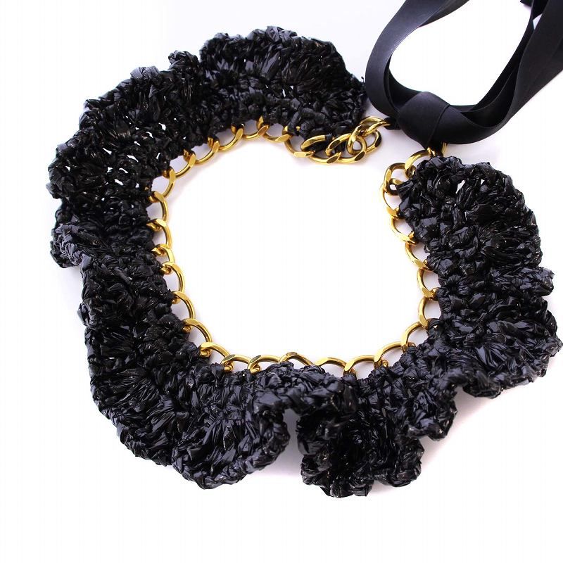 国内発送♪MARNI☆マルニ ミックスチェーンネックレス マルニ MARNI COLLANA ネックレス ゴールドチェーン ブラック