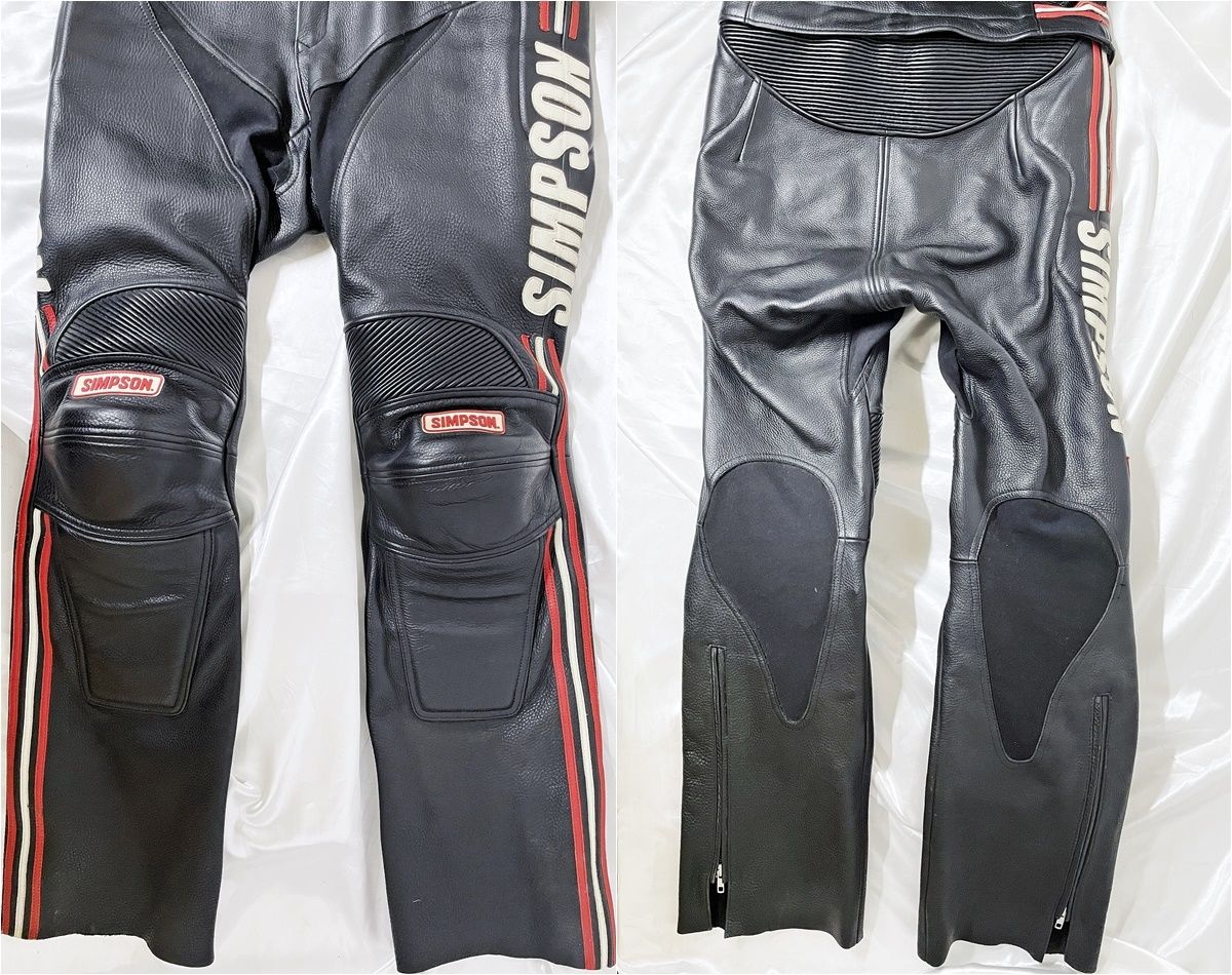 SIMPSON シンプソン MFJ公認 オールレザー ライダーススーツ