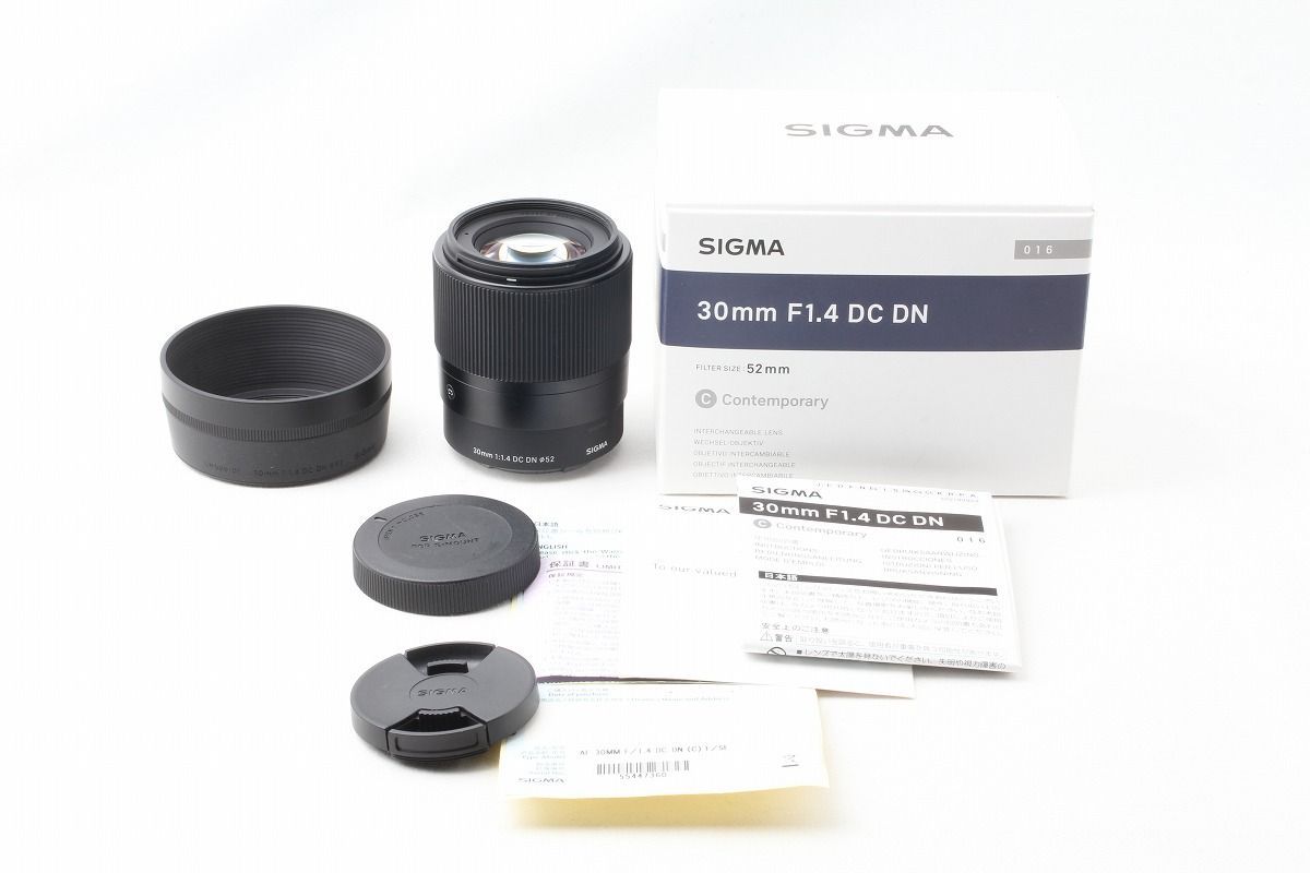 シグマ SIGMA 30mm F1.4 DC DN Contemporary ソニーEマウント用 付属品完備 元箱 46955