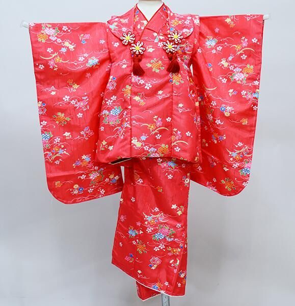 七五三 三歳 女児 被布着物セット 百花繚乱 祝着 NO39413 七五三 三歳 女児 被布着物セット 百花繚乱 3歳 3才 三才 女の子