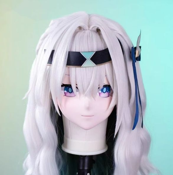 即納 全頭マスク カツラ付き ロック付き コスプレ 着ぐるみ kigurumi ☆即納 全頭マスク カツラ付き ロック付き NO.518 ドール ヘッド