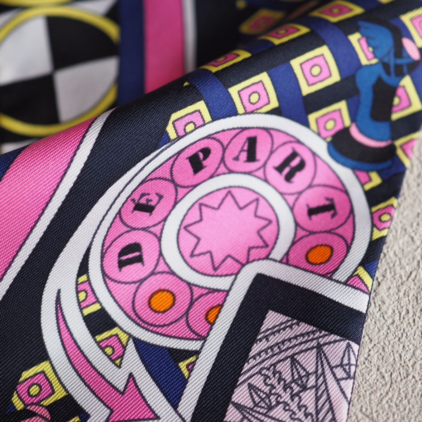 エルメス HERMES 63マスの世界旅行 ツイロン ツイリー リボンスカーフ