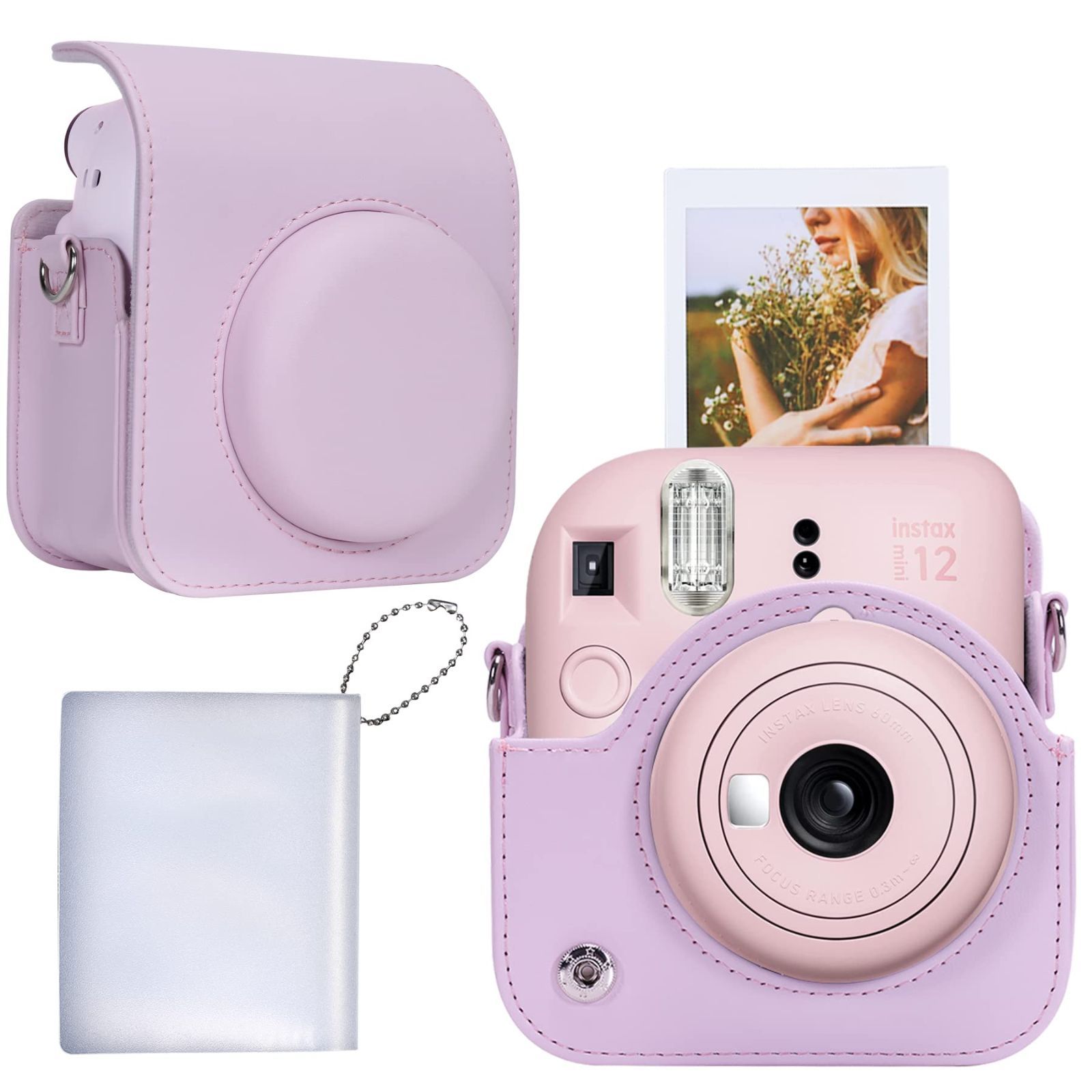 チェキ instax mini 8 ➕純正ハンドストラップ付き （ピンク）
