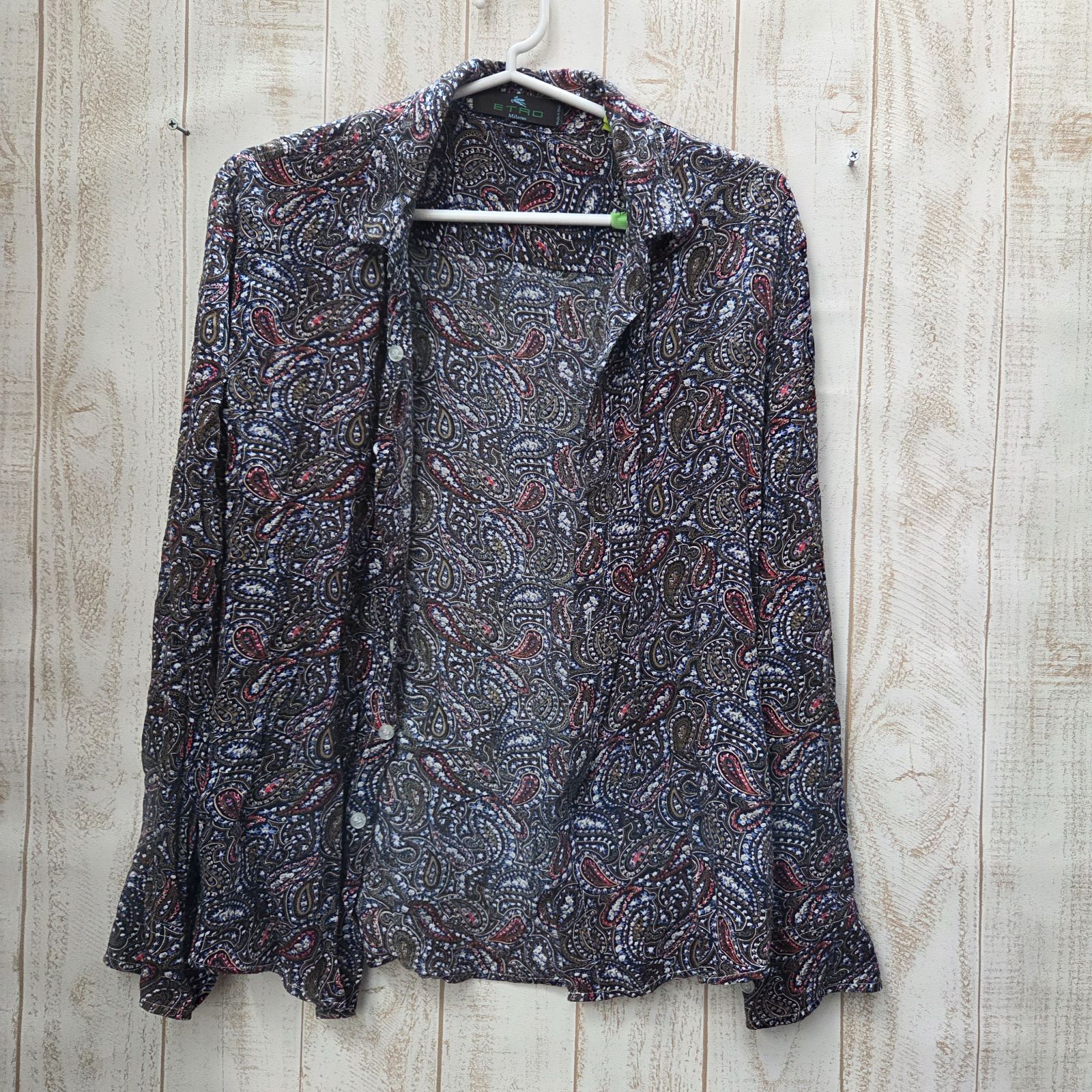 【美品】ETRO エトロ ジャージー トップス 長袖 花 フラワー ボタニカル柄 美品】ETRO エトロ ジャージー トップス 長袖 花 フラワー