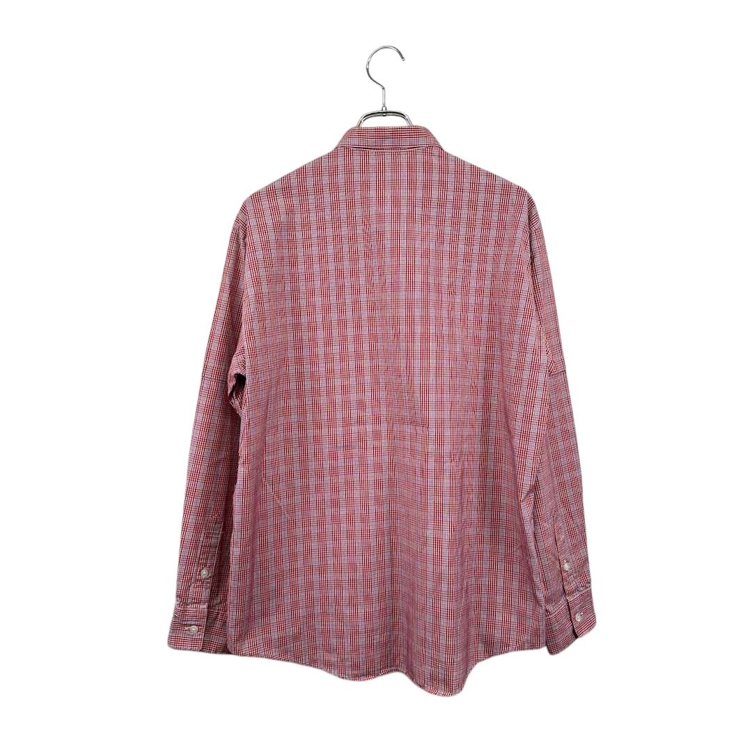 Papas◇長袖シャツ パパス チェック レッド系 メンズ サイズ M 6 