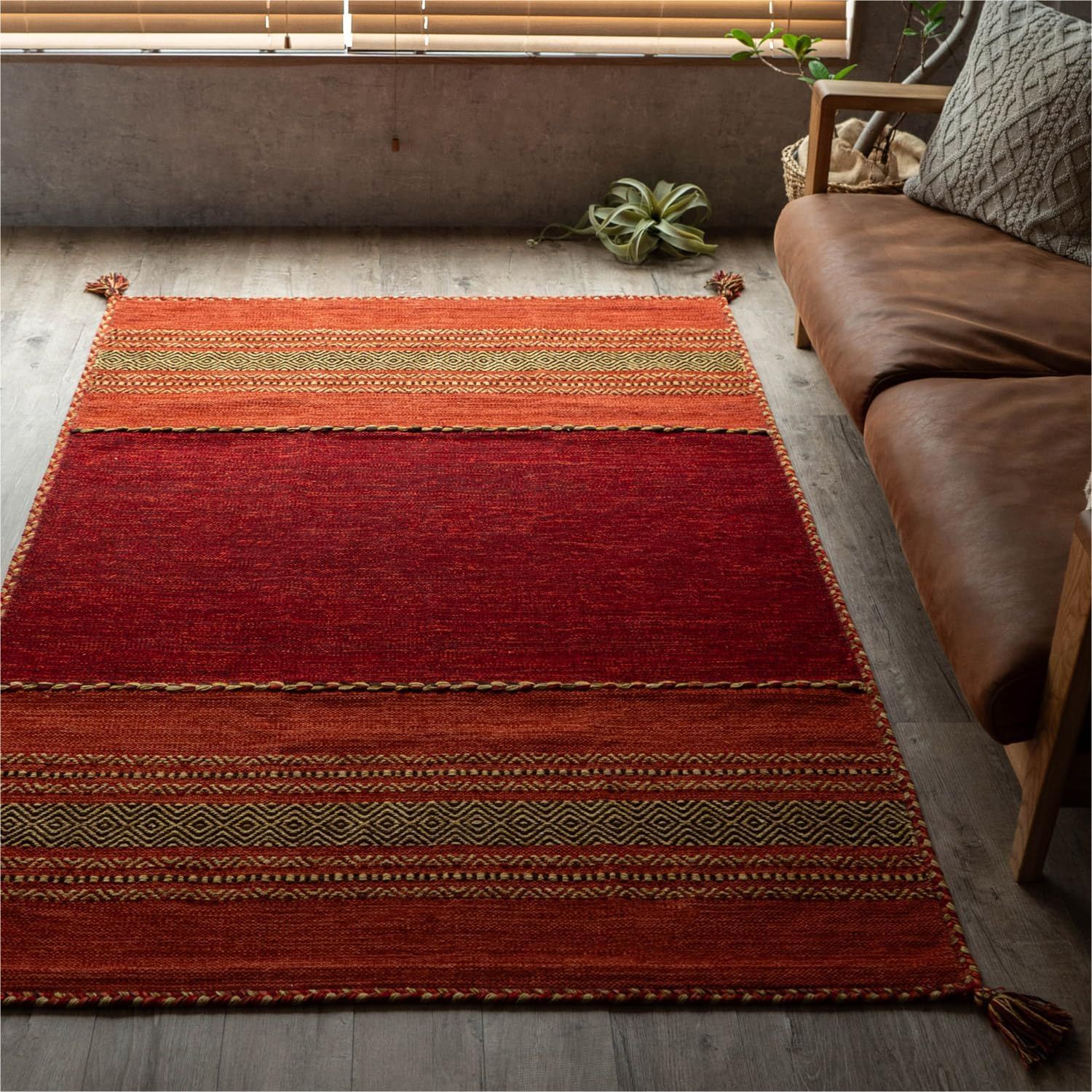 ひまわり柄 ラグマット ブランケット ヴィンテージ おしゃれ