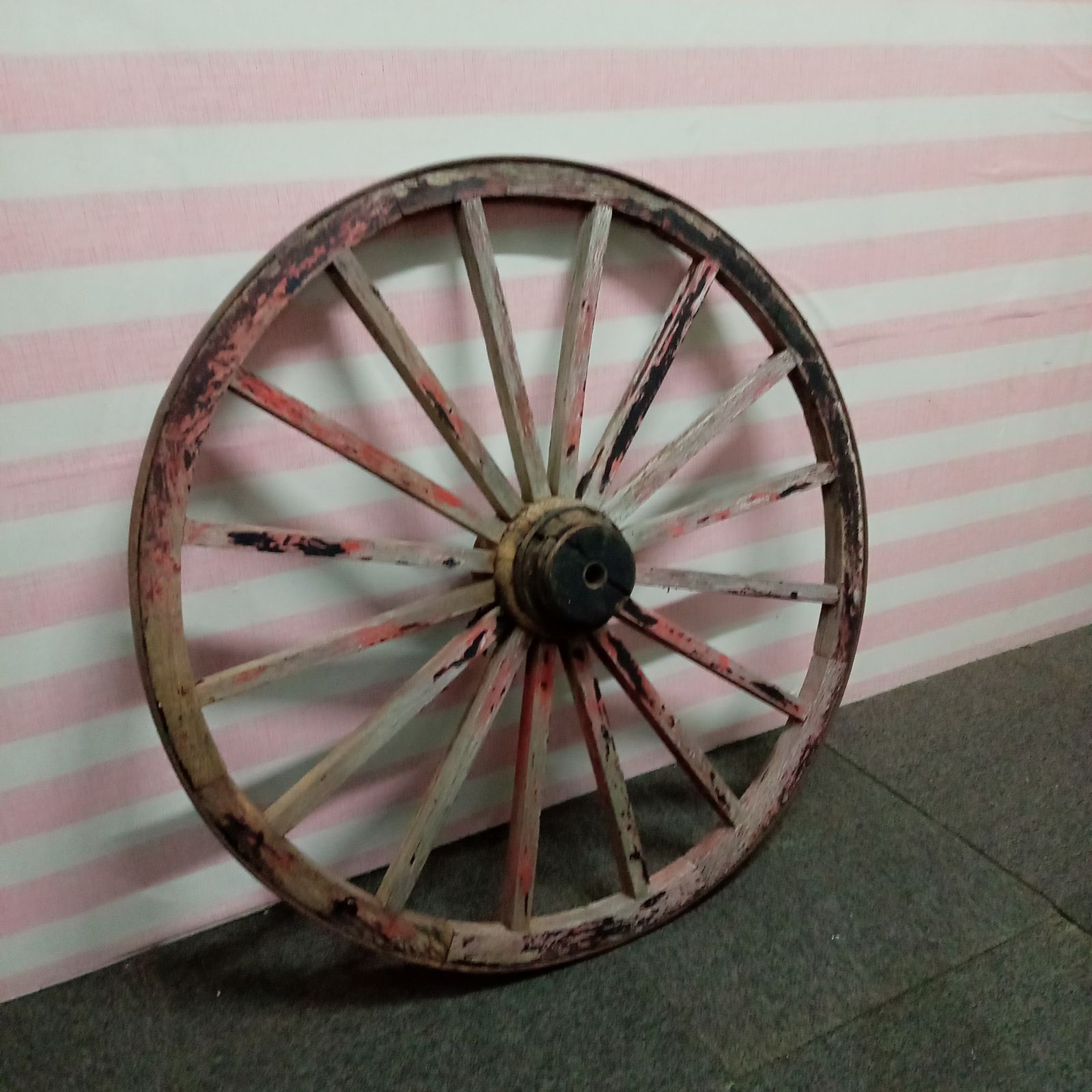 ◯ 大八車 車輪 ガーデニング 経92㎝ オブジェ 庭 飾り アンティーク
