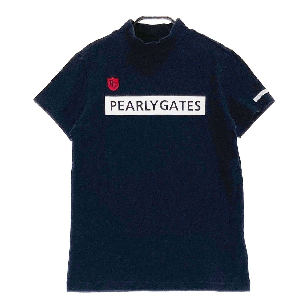 新作 サイズ：1 PEARLY GATES パーリーゲイツ  ハイネック半袖Tシャツ  ネイビー系 [240101506458] ゴルフウェア レディース ストスト シャツ