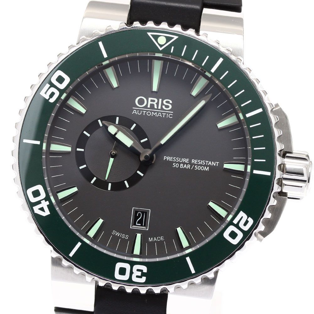 オリス ORIS 01 743 7673 4137-07 8 26 01PEB アクイス デイト 自動巻き メンズ 箱 保証書付き_910758