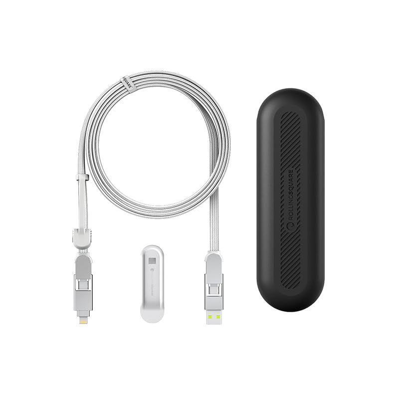 新着商品 Rolling Square inCharge XL 6in1 マルチ充電ケーブル 100Wの高速充電が なポータブルUSBケーブル 2m 白 0