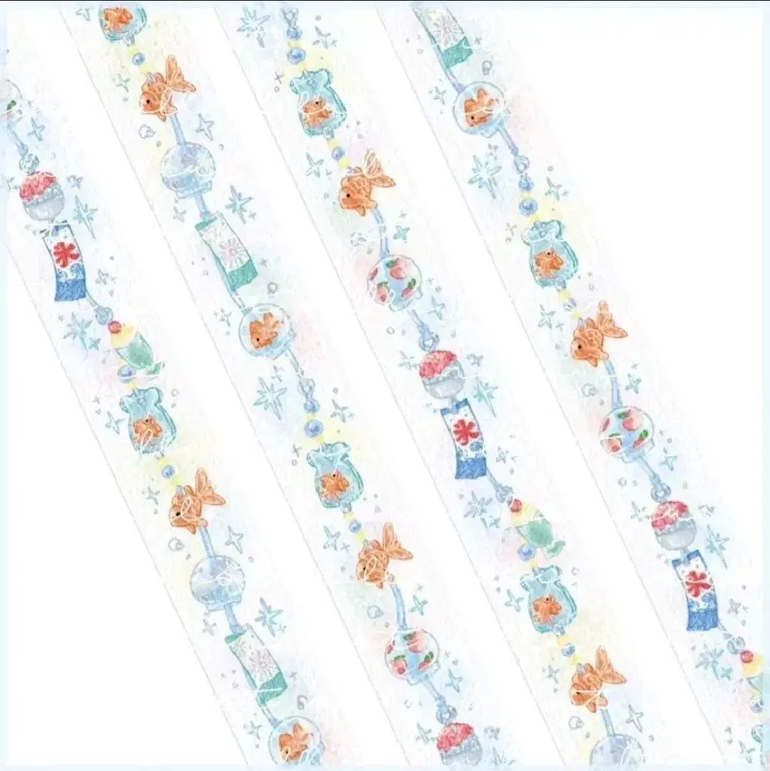 ニライラスト|風鈴マスキングテープ|金魚マスキングテープ|マステ切り売り|マスキングテープ小分け