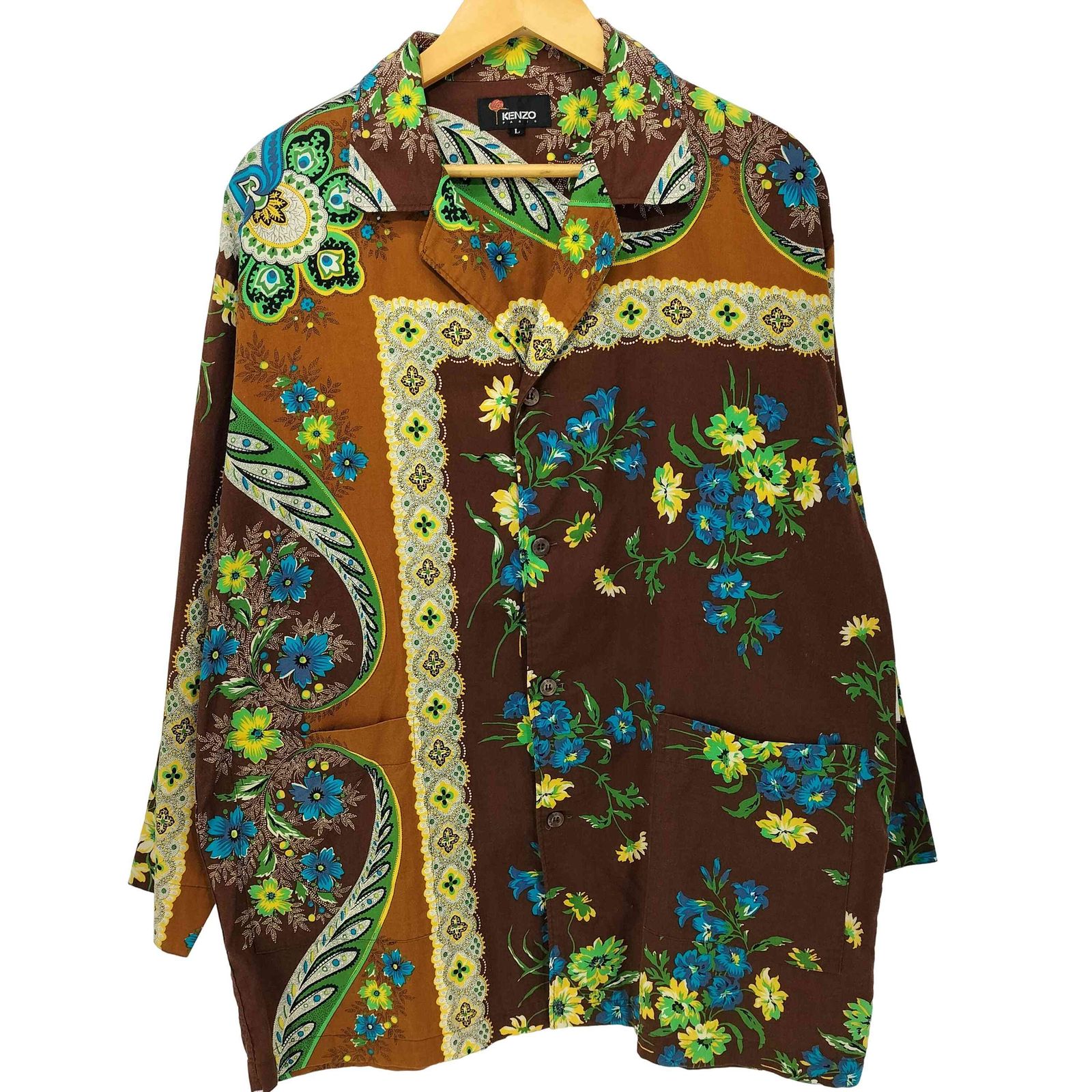 ケンゾーパリス KENZO PARIS 80-90s 総柄パジャマシャツ メンズ  L