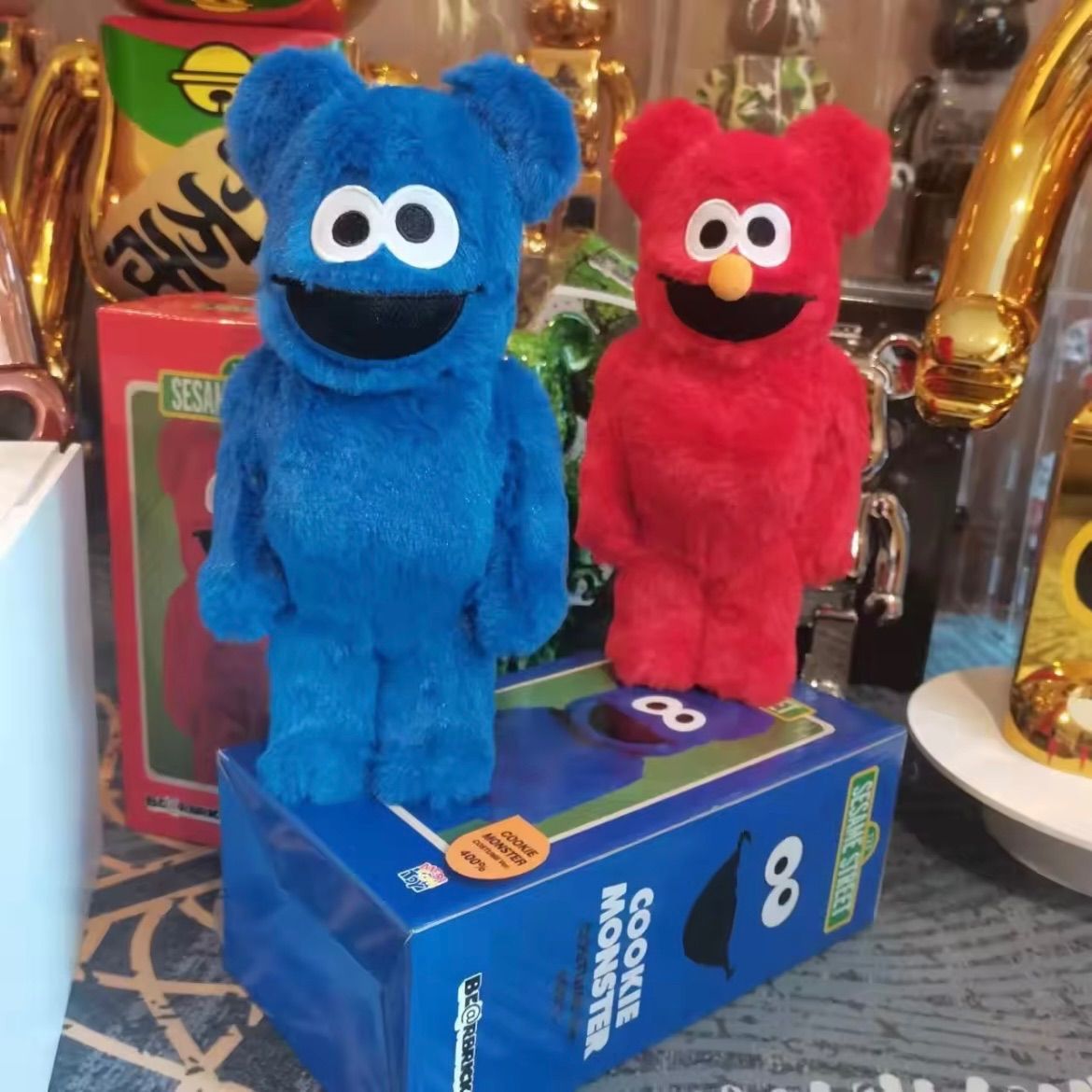 送料込み】 BE@RBRICK セサミストリート エルモ クッキーモンスター