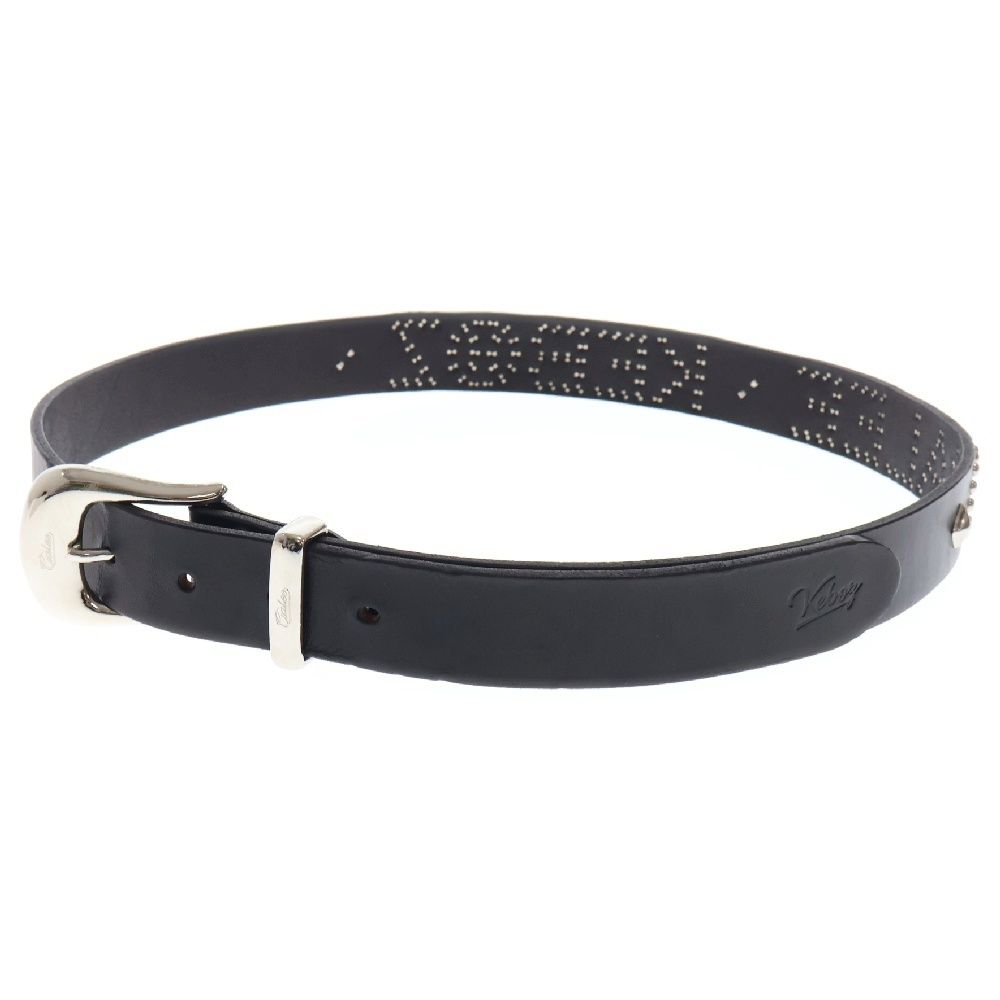 CALEE (キャリー) ×KEBOZ STUDS LEATHER BELT ケボズ スタッズロゴ