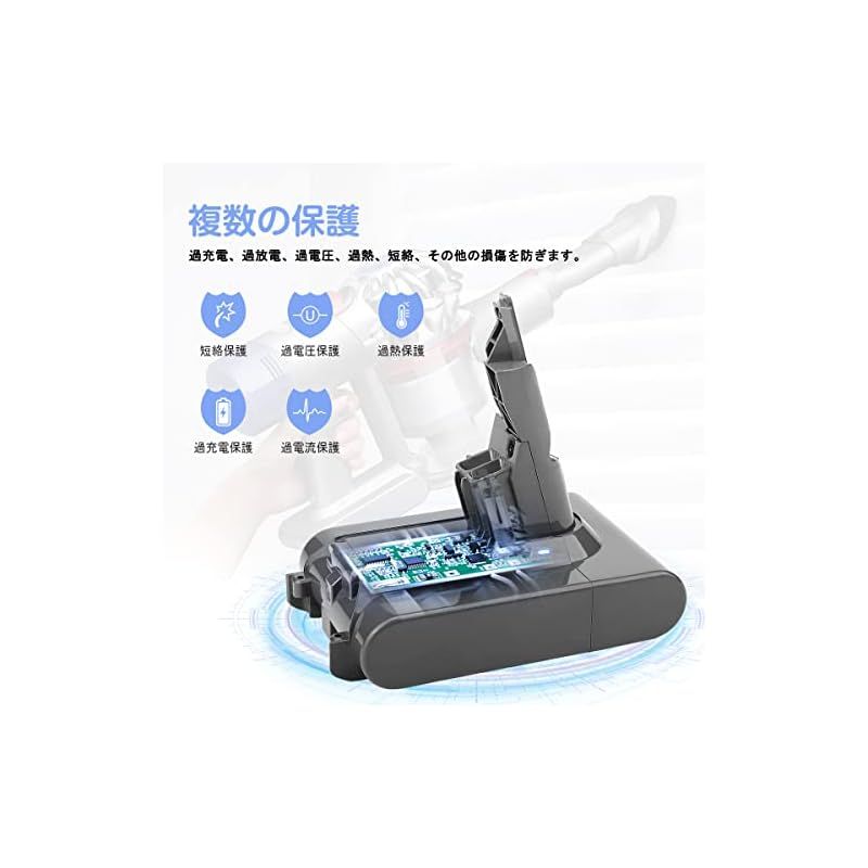 Ehomtikk ダイソン V7 バッテリー SV11 HH11 4500mAh 21.6V 互換