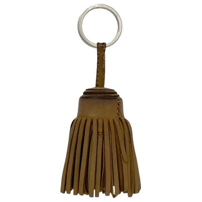 エルメス、 カルメン、ブラウンレザー タッセルキーホルダー 最終価格 HERMES（エルメス） キーリング Carmen カルメン レディース