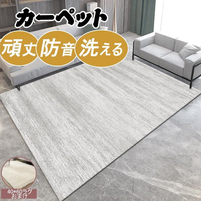 北欧風 ラグ カーペット おしゃれ グレー 洗える 滑り止め ラグマット 居間用 センターラグ 長方形 2畳 3畳 抗菌防臭 マット ホットカーペ